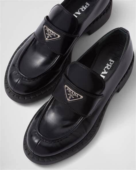 chocolate prada loafers|prada loafer price.